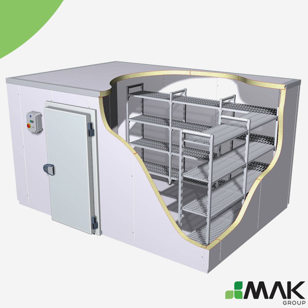 Commercial cold storage equipment and insulated enclosure